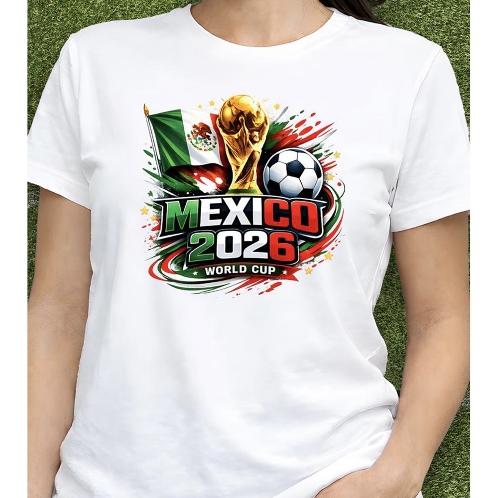 Futbol Team MEXICO‎ T-SHIRT Unisex Adult White XL